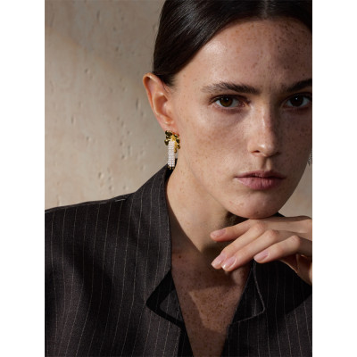 Yhpup-أقراط أنيقة من الفولاذ المقاوم للصدأ بشرابة...