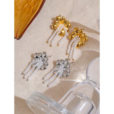 Yhpup-أقراط أنيقة من الفولاذ المقاوم للصدأ بشرابة...