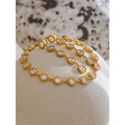 Yhpup حساسة الفولاذ المقاوم للصدأ لامعة مكعب زركون...