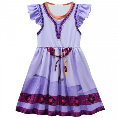 فستان أميرة أمنية فيلم للأطفال ، زي أميرة أشا ، مل...