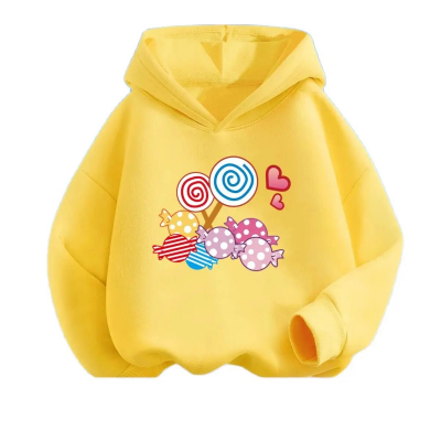 هودي للفتيات مرسوم بحلويات طويلة الأكمام