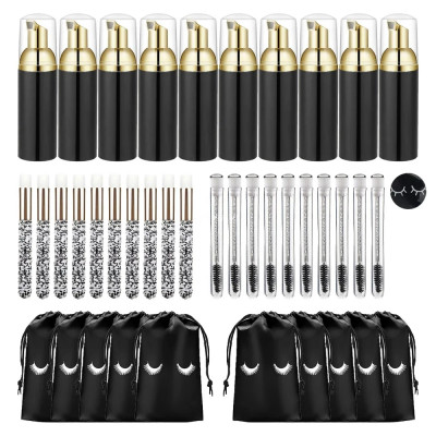 مجموعة أدوات تنظيف رمش ، زجاجة مضخة رغوة فارغة بلا...