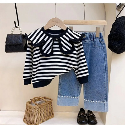 مجموعة رياضية من قطعتين للفتيات ، أكمام طويلة ، قل...