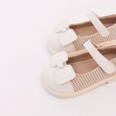 حذاء بناتي منقوش بسطح ناعم مانع للانزلاق ، أسفل نا...