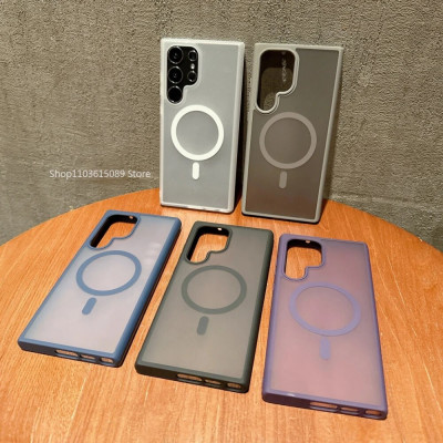 حافظات Magsafe بإطار مغناطيسي بلوري لسامسونج ، شحن...