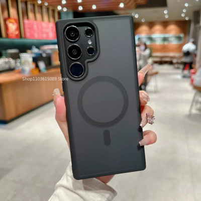 حافظات Magsafe بإطار مغناطيسي بلوري لسامسونج ، شحن...