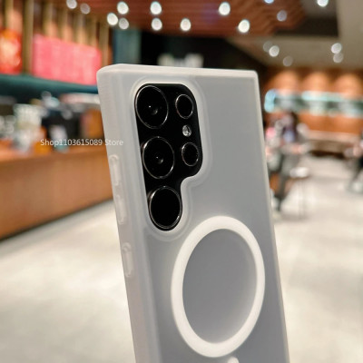 حافظات Magsafe بإطار مغناطيسي بلوري لسامسونج ، شحن...