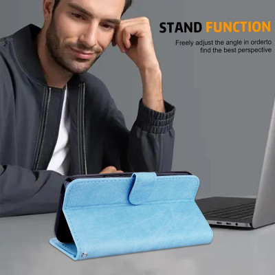 فتحات بطاقة ممغنطة محفظة جلد الوجه لهواوي ، هونور...