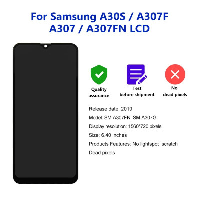 AMOLED لسامسونج غالاكسي A30S LCD شاشة تعمل باللمس...