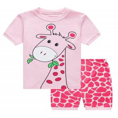 الاطفال الفتيات القطن الكرتون Giraffe طباعة منامة...