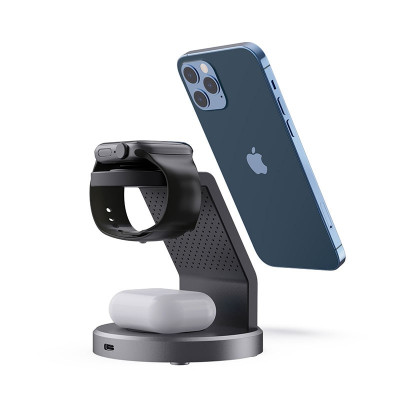 حامل شاحن لاسلكي مغناطيسي قوي 3 في 1 بقدرة 30 واط...