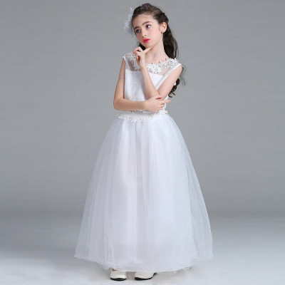 في سن المراهقة الأبيض الدانتيل فساتين وصيفة الشرف...