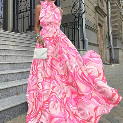 المرأة الفرنسية الطباعة على الموضة عالية الخصر فضف...