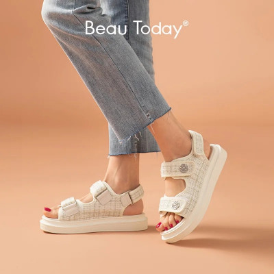 BeauToday صنادل أرضية المرأة شعرية جولة تو هوك حلق...