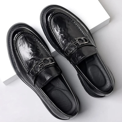 رجال الأعمال أحذية جلدية عادية جولة تو أحذية جلدية...