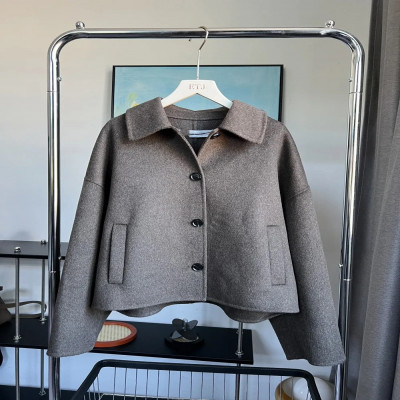 ZW مجموعة مزدوجة الوجه الصوف Bomber سترة للنساء ،...