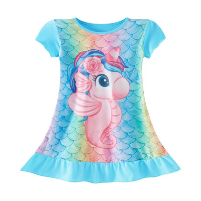 فستان أميرات مطبوع عليه رسوم كرتونية يابانية للبنا...