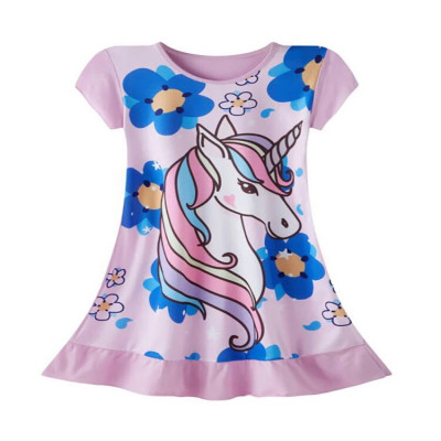 فستان أميرات مطبوع عليه رسوم كرتونية يابانية للبنا...