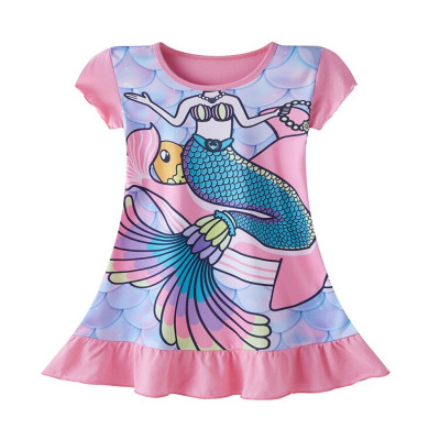 فستان أميرات مطبوع عليه رسوم كرتونية يابانية للبنا...