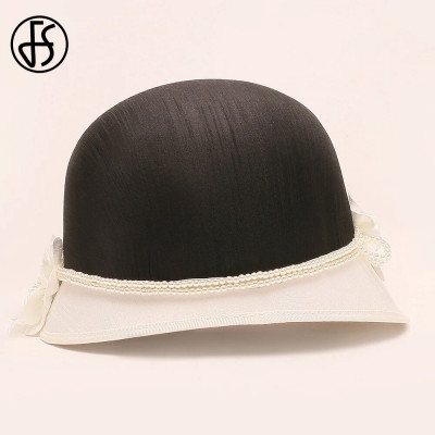 قبعات الكوكتيل العتيقة للسيدات ، قبعة أنيقة ، أبيض...