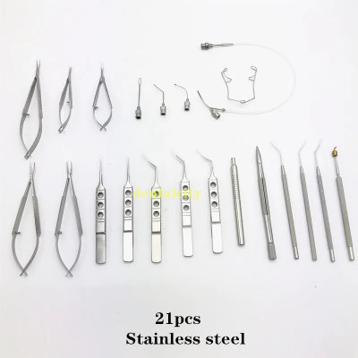 21 قطعة الساد العين مايكرو جراحة أجهزة طب العيون ا...