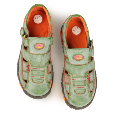 TMA عيون خيط الخياطة والجلود للنساء صندل كاجوال