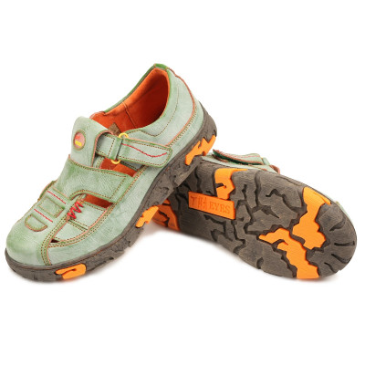 TMA عيون خيط الخياطة والجلود للنساء صندل كاجوال