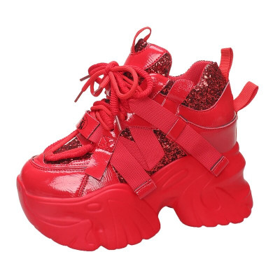 أحذية رياضية غير رسمية بنعل سميك للنساء ، أحذية نس...