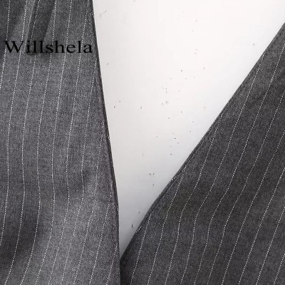 Willshela-سترات نسائية مخططة بدون أكمام ، عتيقة رق...