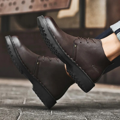 أحذية أدوات شتلة ذهبية للرجال ، أحذية جلدية عتيقة...