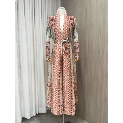 مياكي-معطف نسائي مطوي بياقة قابلة للطي ، مطبوع كلا...