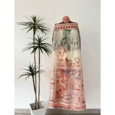 مياكي-معطف نسائي مطوي بياقة قابلة للطي ، مطبوع كلا...