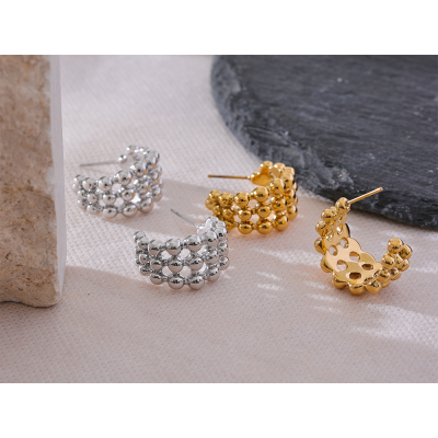 Yhpup Distinctive Stainless Steel C-Shape Beads La...