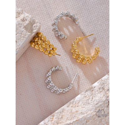 Yhpup Distinctive Stainless Steel C-Shape Beads La...