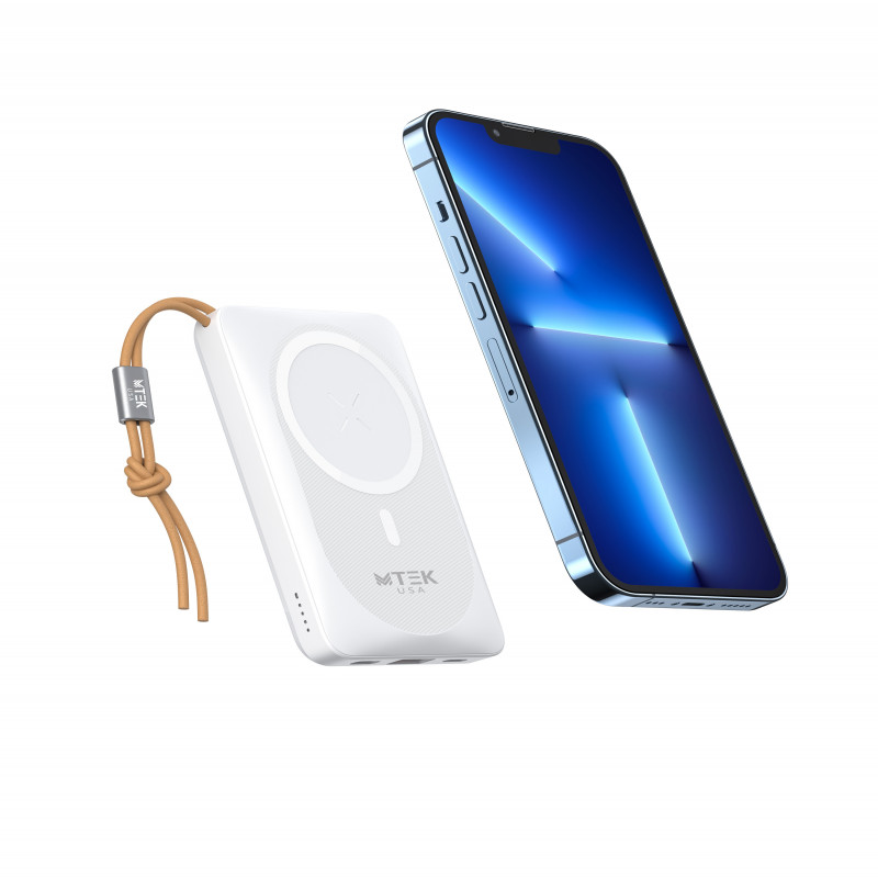 MTEK بطارية ماق سيف 10 الاف ملي امبير (20W) - ابيض