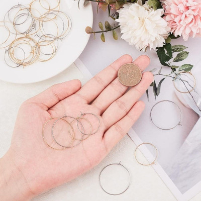 أقراط من الفولاذ المقاوم للصدأ لا تسبب الحساسية ،...