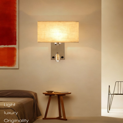 المزدوج مصدر الضوء تصميم خمر الجدار الشمعدان مع غط...