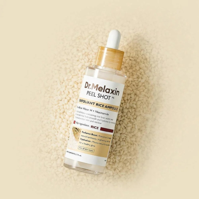دكتور ميلاكسين - أمبول الأرز الأبيض لتقشير وإشراقة البشرة 80 مل