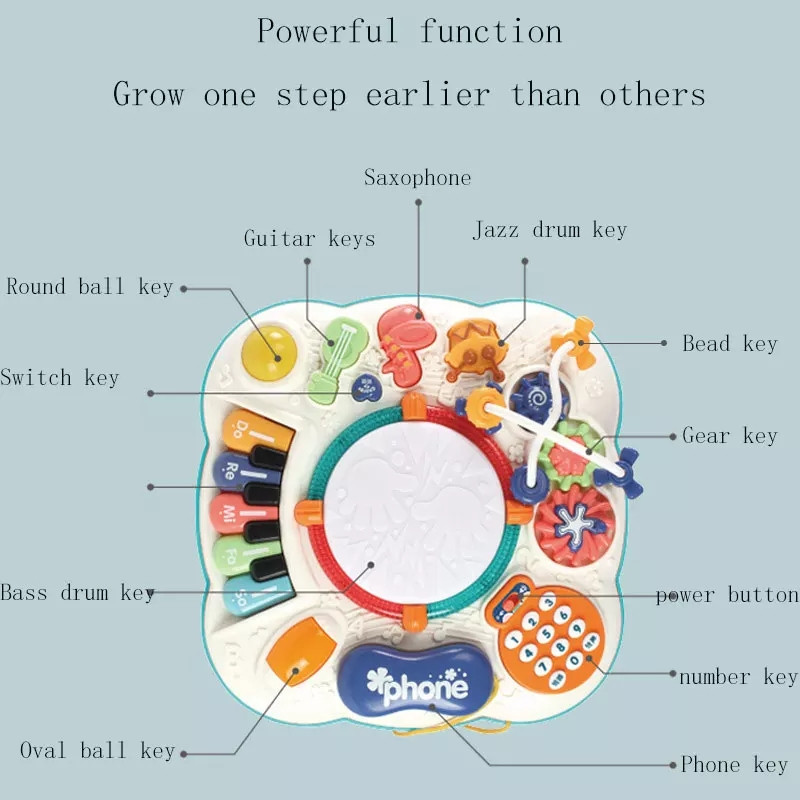 بيبي لف , طاولة العاب موسيق بطارية-33-2031876