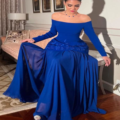 تخصيص رسمي كلاسيكي بسيط الشيفون زين الطية مستقيم ق...