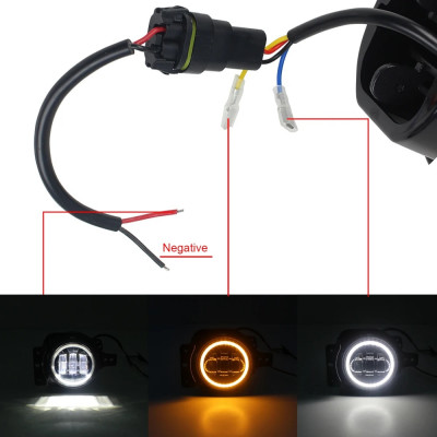 أضواء الضباب LED مع تصاعد قوس ، جيب رانجلر JL 2018...