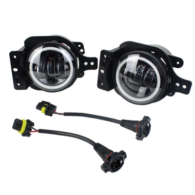 أضواء الضباب LED مع تصاعد قوس ، جيب رانجلر JL 2018...