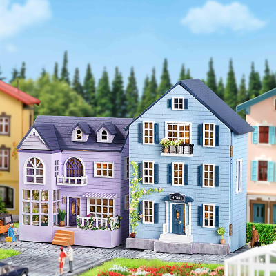 لتقوم بها بنفسك بيت الدمية الخشبية الصغيرة تجميع ب...