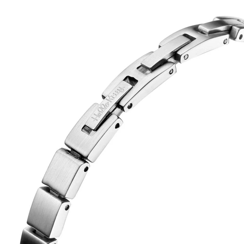 ساعة نسائي من هالو كيتي 18039 فضي كامل