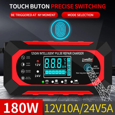 شاحن بطارية للسيارة والدراجات النارية ، جهاز شحن ،...