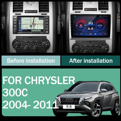 راديو السيارة أندرويد 13 كاربلاي لكرايسلر 300C 200...