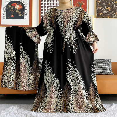 فستان داشيكي أفريقي بأكمام طويلة للنساء