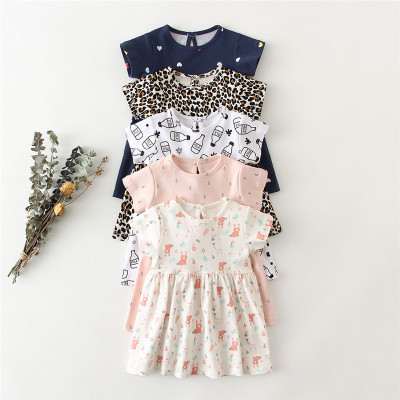 Summer Baby Girl Dresses Cotton Cute Print Short S...