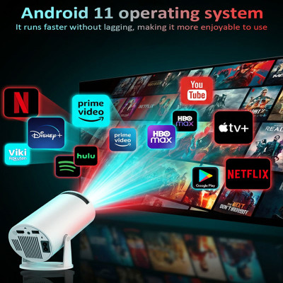 جهاز عرض HY300Ultra الجديد لعام 2026 بدقة 720P وسطوع 290ANSI LED مع تصحيح تلقائي للانحراف وواي فاي 6 وبلوتوث 5.4 للمسرح المنزلي
