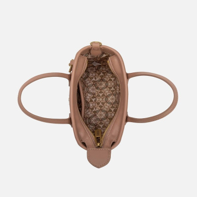 ‎ شنطة نسائية من الجلد بلون وردي